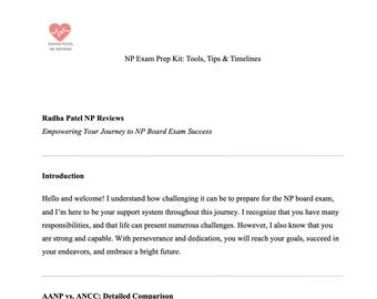 6 pages of NP Board Prep: Strategies for Success