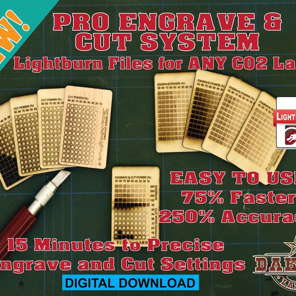 Pro Engrave & Cut Pattern System - Lightburn Files