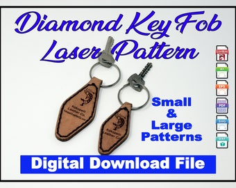 Leather Diamond Key Fob Pattern