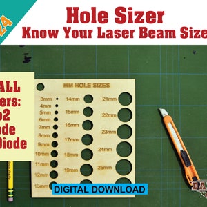 Ultimate Laser Tool Kit 6 Tools: Engrave/Cut Test, Slot Sizer, Hole Sizer, Kerf Finder, Grid Pins, Grid Square & Guide eps svg pdf ai image 5