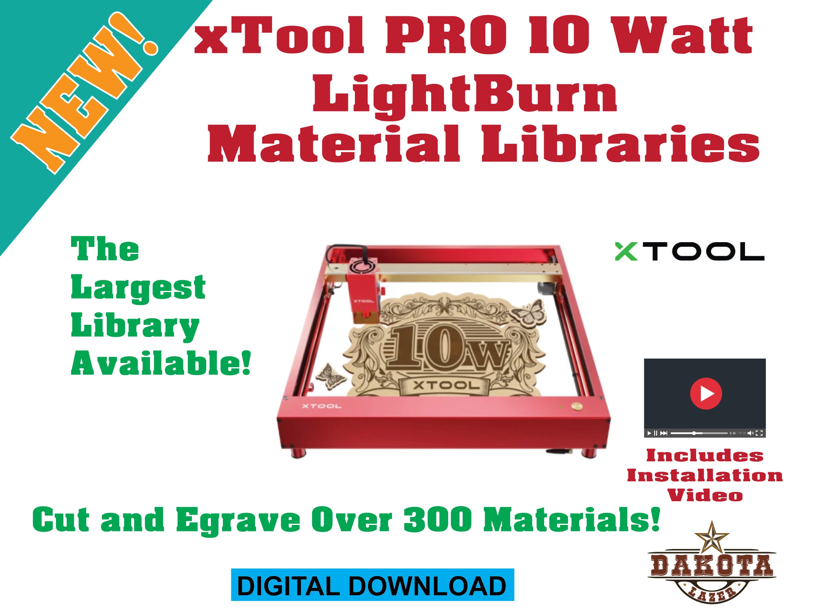 xTool Laser Material Explore Kit, 8 Kinds of Laser Engraving Materials,  Upgraded Materials and Tools Bundle for Beginners, Pros, Laser Materials  for