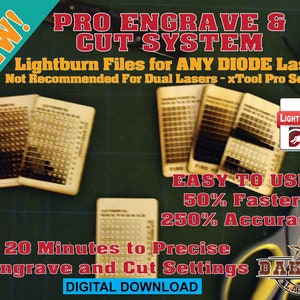 Pro Engrave & Cut Pattern System Diode Lasers - Lightburn Files