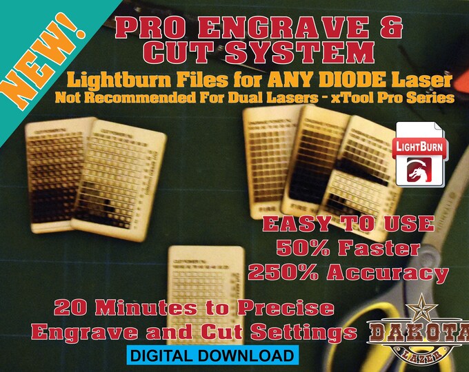 Pro Engrave & Cut Pattern System Diode Lasers - Lightburn Files