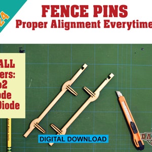 Ultimate Laser Tool Kit 6 Tools: Engrave/Cut Test, Slot Sizer, Hole Sizer, Kerf Finder, Grid Pins, Grid Square & Guide eps svg pdf ai image 4