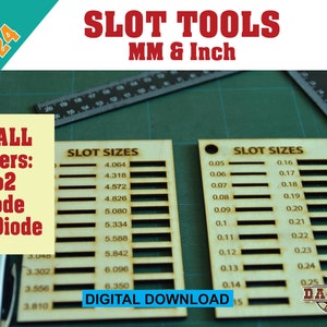 Ultimate Laser Tool Kit 6 Tools: Engrave/Cut Test, Slot Sizer, Hole Sizer, Kerf Finder, Grid Pins, Grid Square & Guide eps svg pdf ai image 2