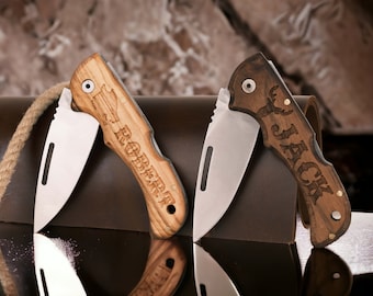 Personalized Engraved Pocket Knife - Custom Handmade Christmas Gift for Him | Father's Day, Groomsman, Wedding