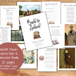 Charlotte Mason-Inspired Back to School Bundle  |  Back to Homeschool Morning Basket Bundle