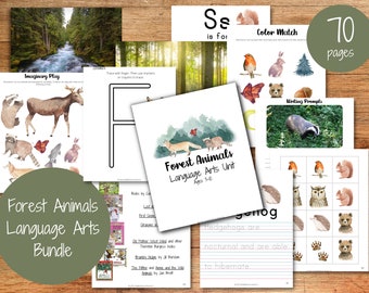 Unità di arti linguistiche del bosco / Scrittura e copywork per la scuola domiciliare / Elenco di copywork e libri viventi di Charlotte Mason
