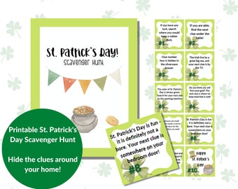St. Patrick's Day Scavenger Hunt | Kid's Treasure Hunt (Digital Download)