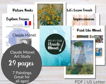 Claude Monet Art Study  |  Charlotte Mason Inspired Morning Basket  |  Homeschool Picture Study