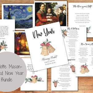 New Year Morning Basket Bundle  |  Charlotte Mason Morning Basket  |  Homeschool Poem and Art Study