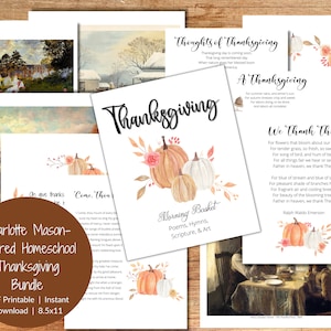 Thanksgiving Morning Basket Resources  |  Charlotte Mason Morning Time   |  Homeschool Poem and Art Study