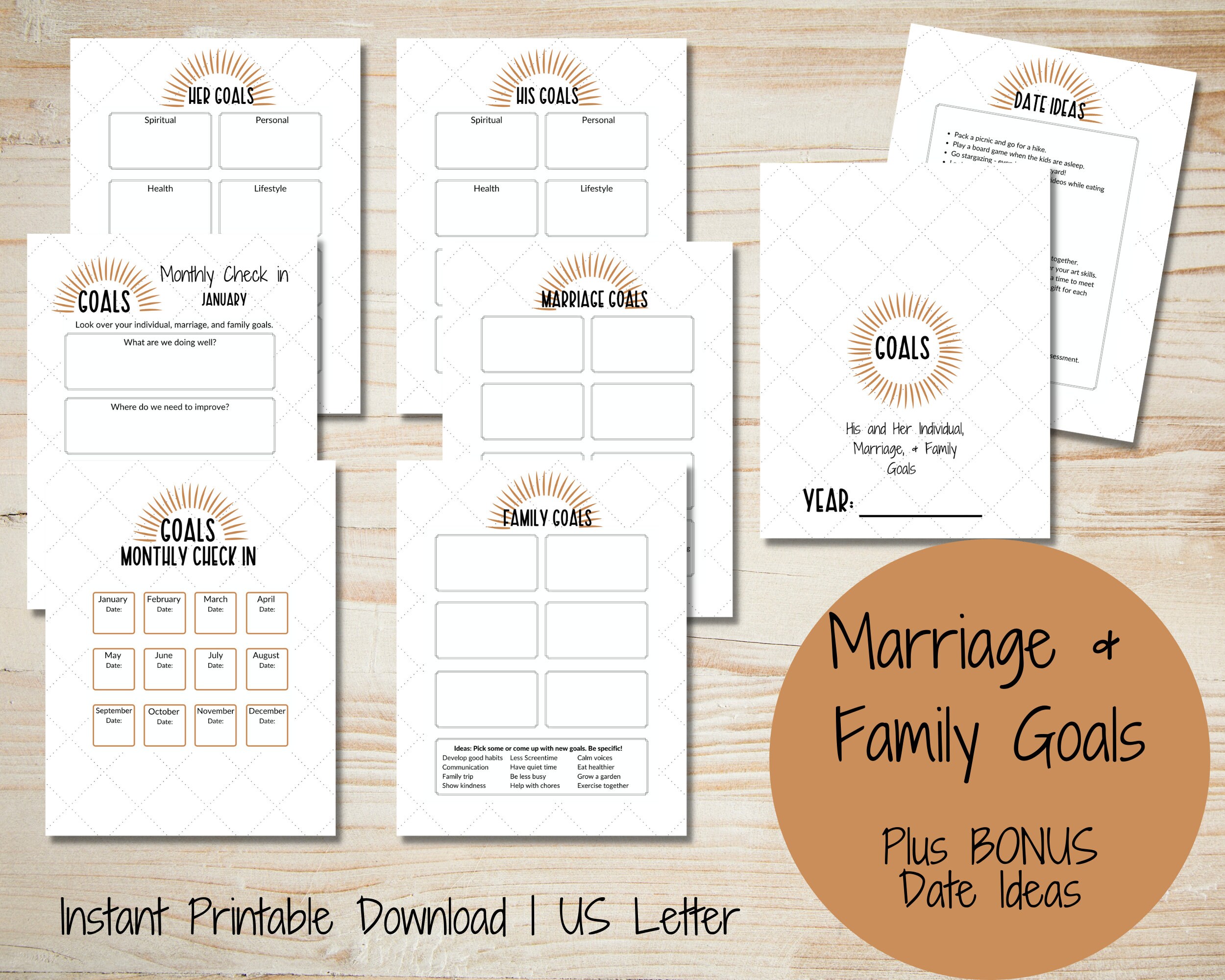 Marriage and Family Goals Couples Date Ideas Family Goal - Etsy