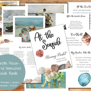 Seaside Morning Basket Resources  |  Charlotte Mason Beach Morning Time  |  Homeschool Poem and Art Study