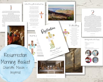 Resurrection Morning Basket  |  Charlotte Mason Inspired Resurrection Printables |  Charlotte Mason Morning Time  |  Easter Morning Basket