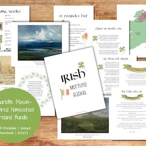 Charlotte Mason Morning Time  |  St. Patrick&#39;s Day Homeschool  |  Ireland Homeschool Resources