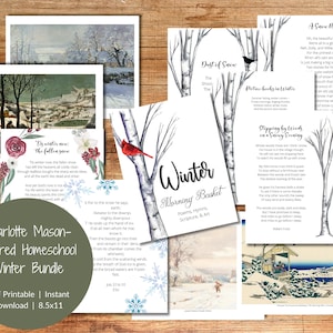 Charlotte Mason Morning Time  |  Winter Morning Basket Resources  |  Homeschool Poem and Art Study