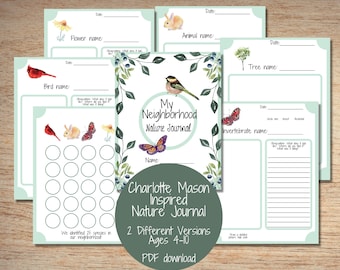 Charlotte Mason Nature Journal  |  Children's Nature Journal |  Printable Nature Journal