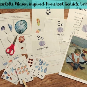 Seaside Preschool Unit Study  |  Charlotte Mason Inspired Preschool Unit  |  Beach Themed Preschool Learning
