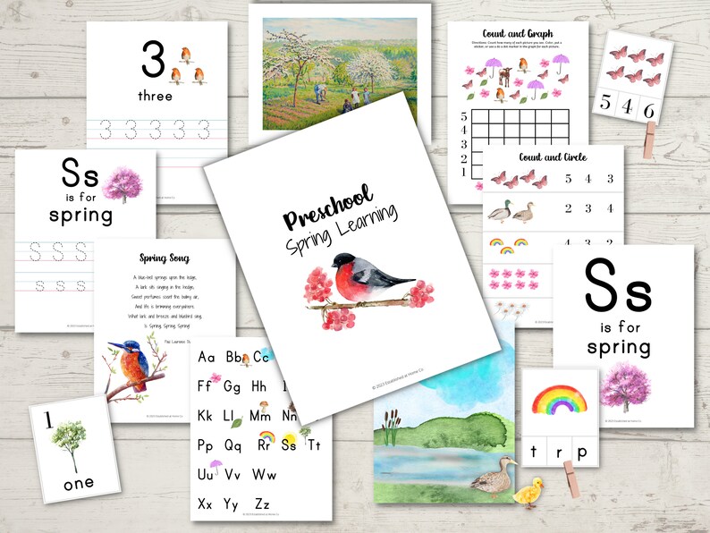 Spring Preschool Unit | Charlotte Mason Inspired Preschool Learning - Etsy
