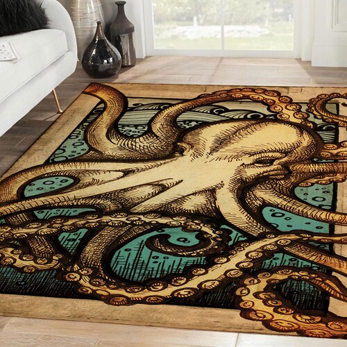 Octopus Rug Octopus Carpet Rugs for Living Room Home Decor - Etsy