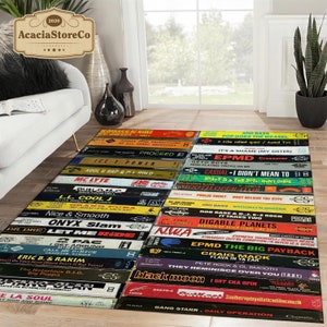 Hip Hop Old School Area Rug, Hip Hop Carpet, Music Rug, Gift For Hip Hop Lover, Rugs For Living Room