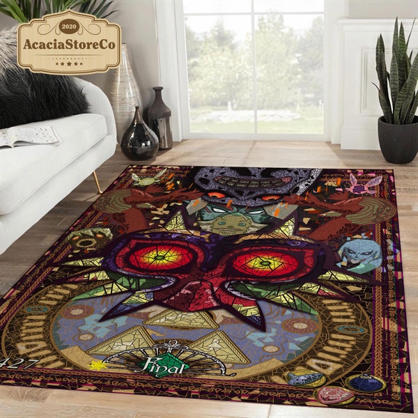 The Legend of Zelda: Majora's Mask Area Rug, Gaming Rug, Video Game Rug, Rugs For Living Room, Home Decor Rug