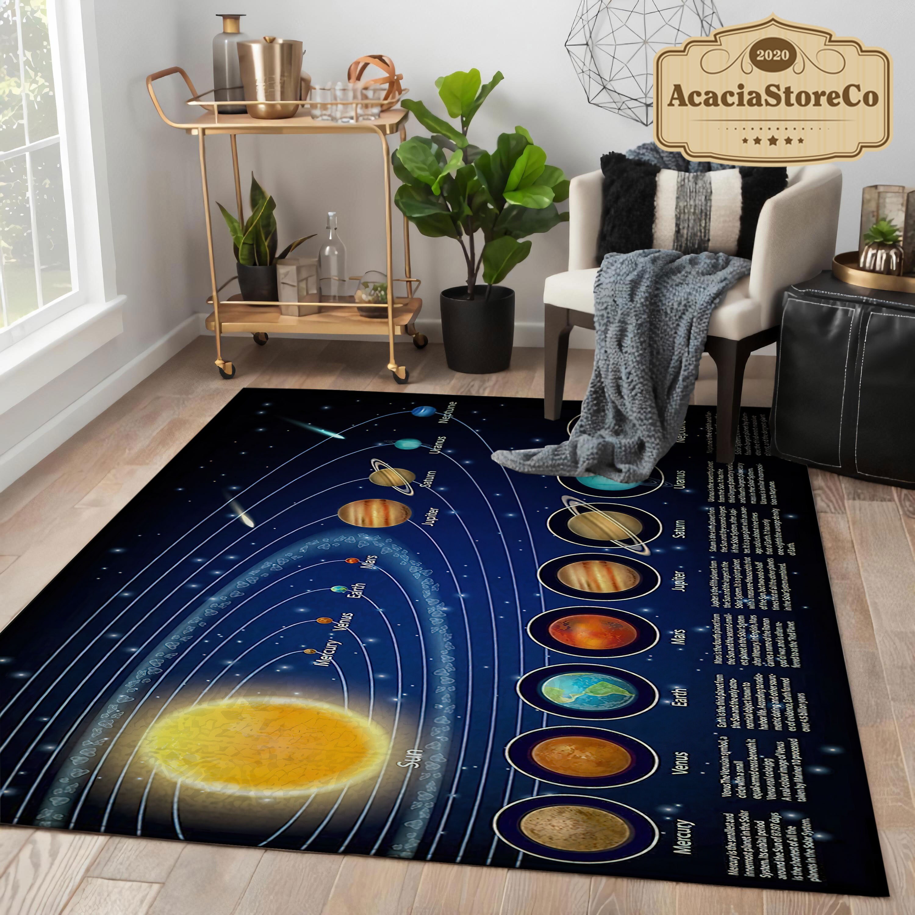 Space Rug, Solar System Area Rug, Solar System Carpet, Rug ...