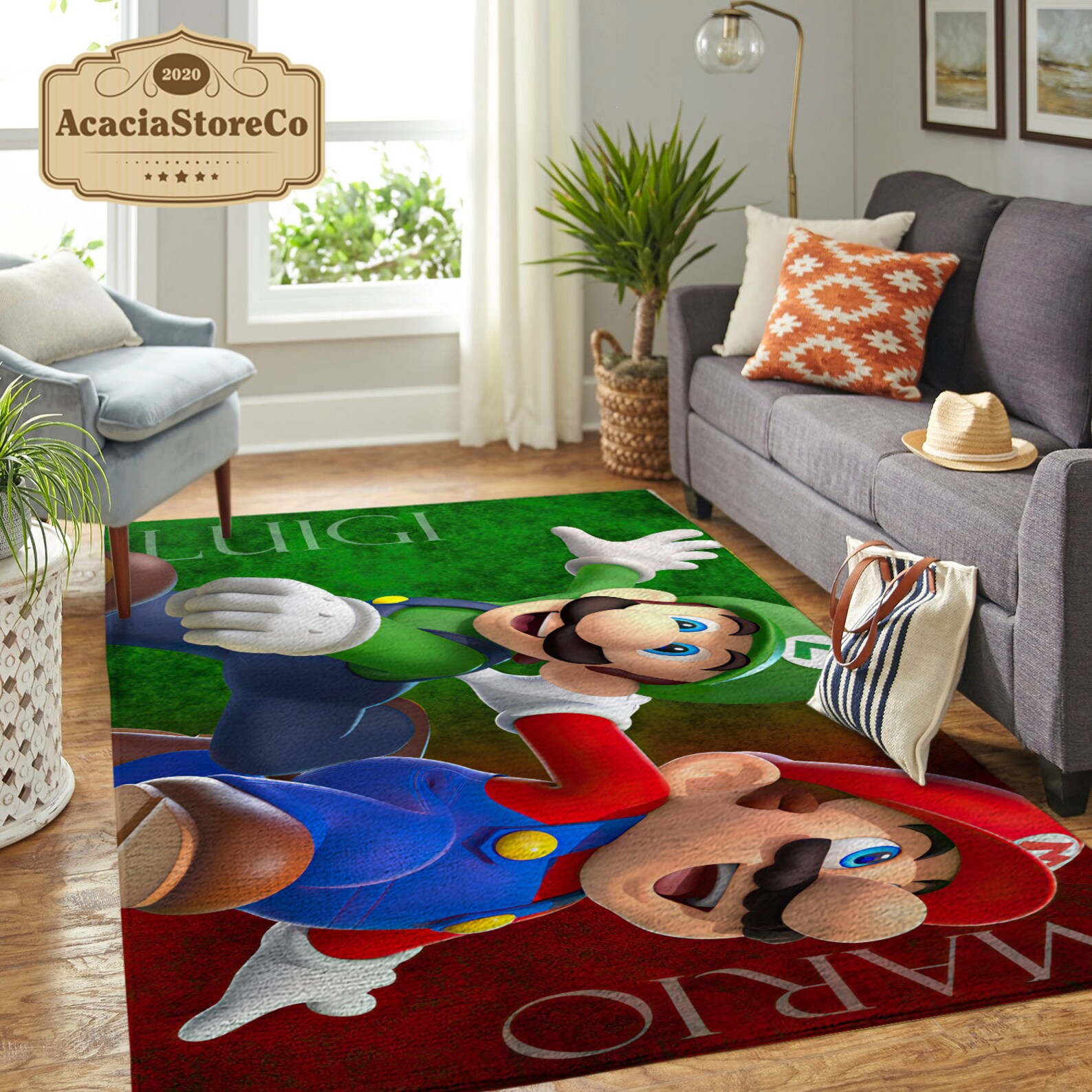 Super Mario Bros Area Rug Super Mario Rug Video Game Rug Etsy