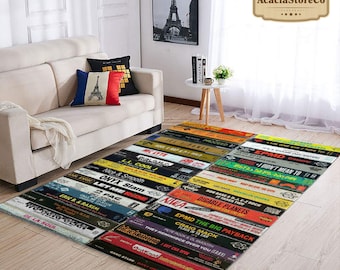 Hip Hop カセットテープ柄ラグマットM オールドスクール ヒップホップ Hip Hop Old School Area Rug, Hip Hop Carpet, Music Rug, Gift