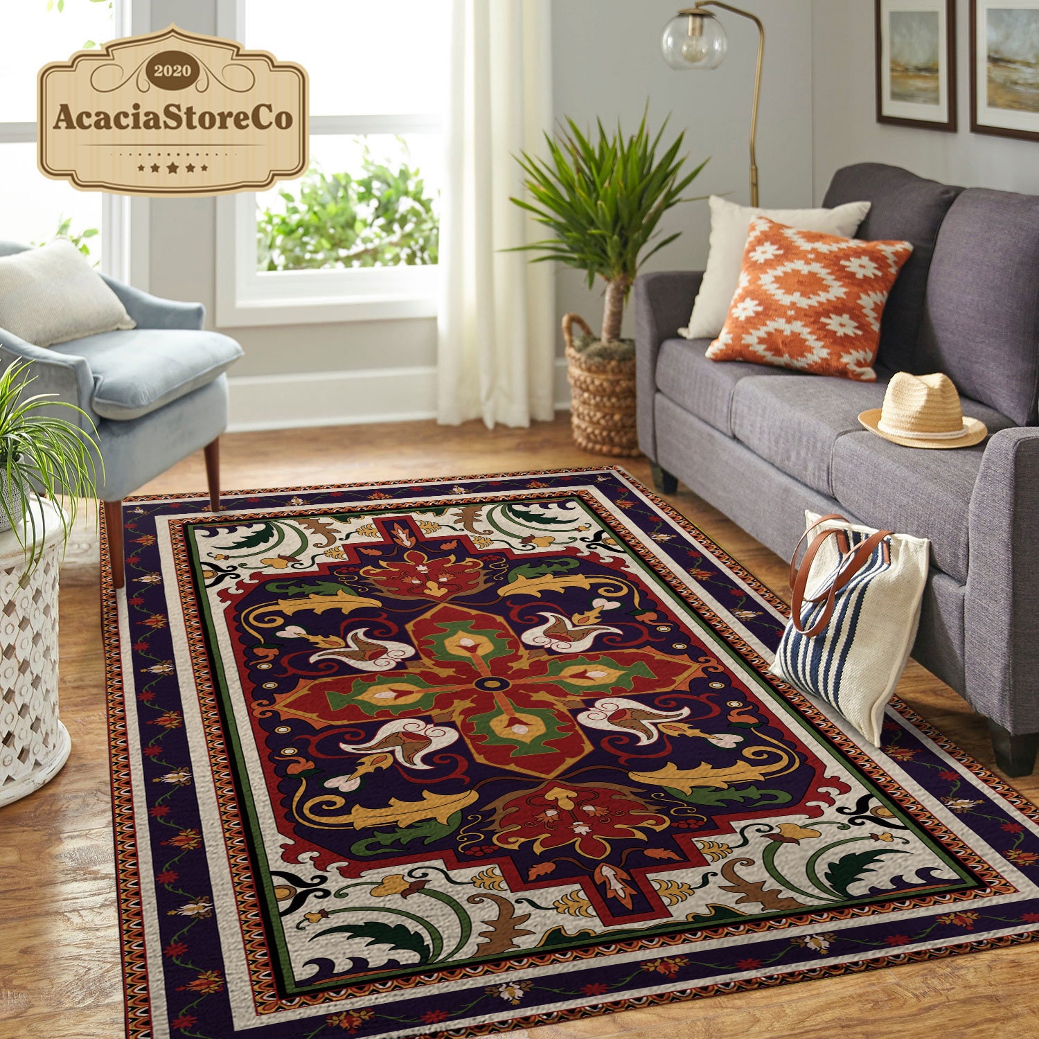 Patterned Rug Rectangle Oriental Seamless Pattern Area Rectangle Rug, Large Vintage Rug, Rugs ...