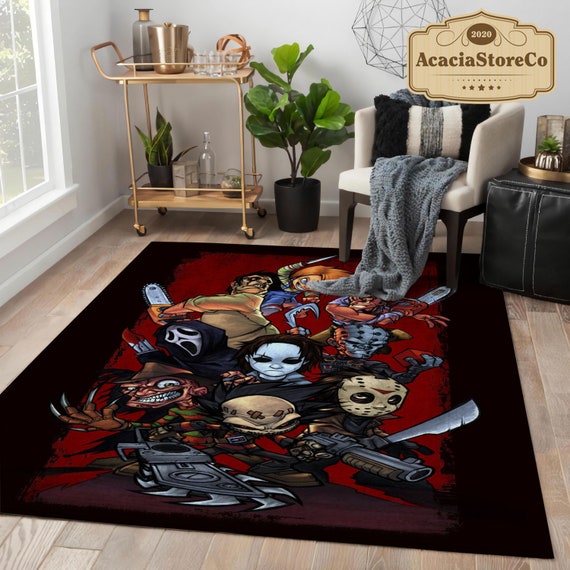 Halloween Carpet Horror Movie Characters Rug Holiday Decorations Rugs For Living Room Home Decor Rug Halloween Rug