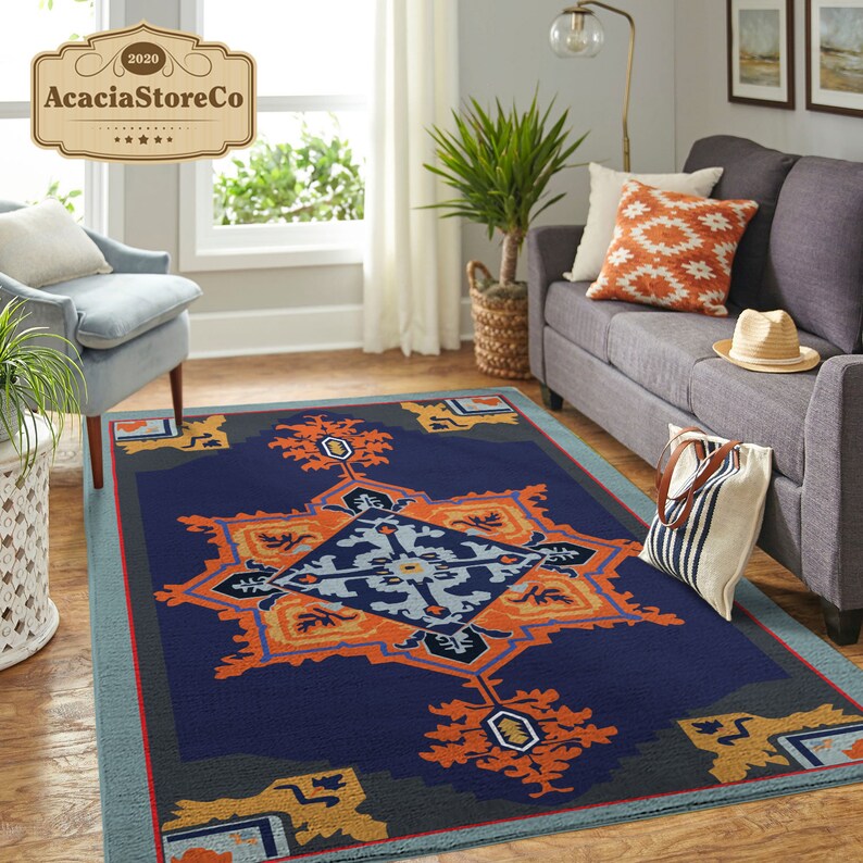 Modern Tribal Seamless African Pattern Area Rectangle Rug, Large ...