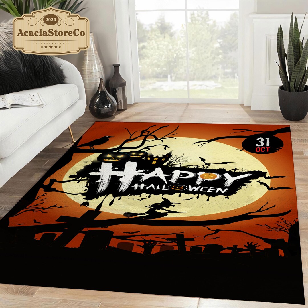 Happy Halloween 31 Oct Area Rug, Halloween Carpet, Halloween Decoration ...
