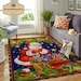 Christmas Santa Claus Rectangle Rug, Merry Christmas Area Rug ...