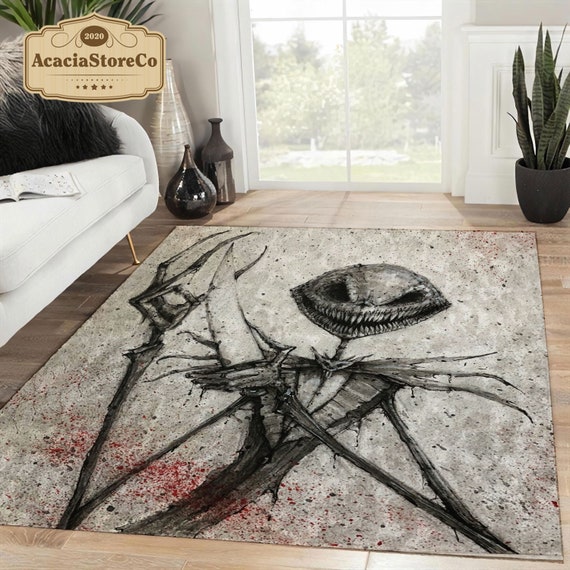 The Nightmare Before Christmas Rug, Jack Skellington Area Rug, Halloween Rug, Holiday Gifts, Rugs For Living Room, Home Decor Rug