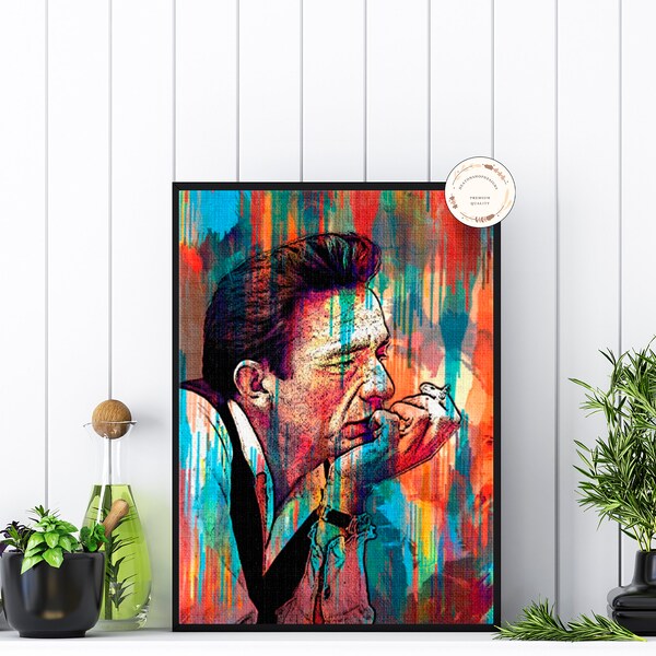 Johnny Cash Wall Art - Etsy