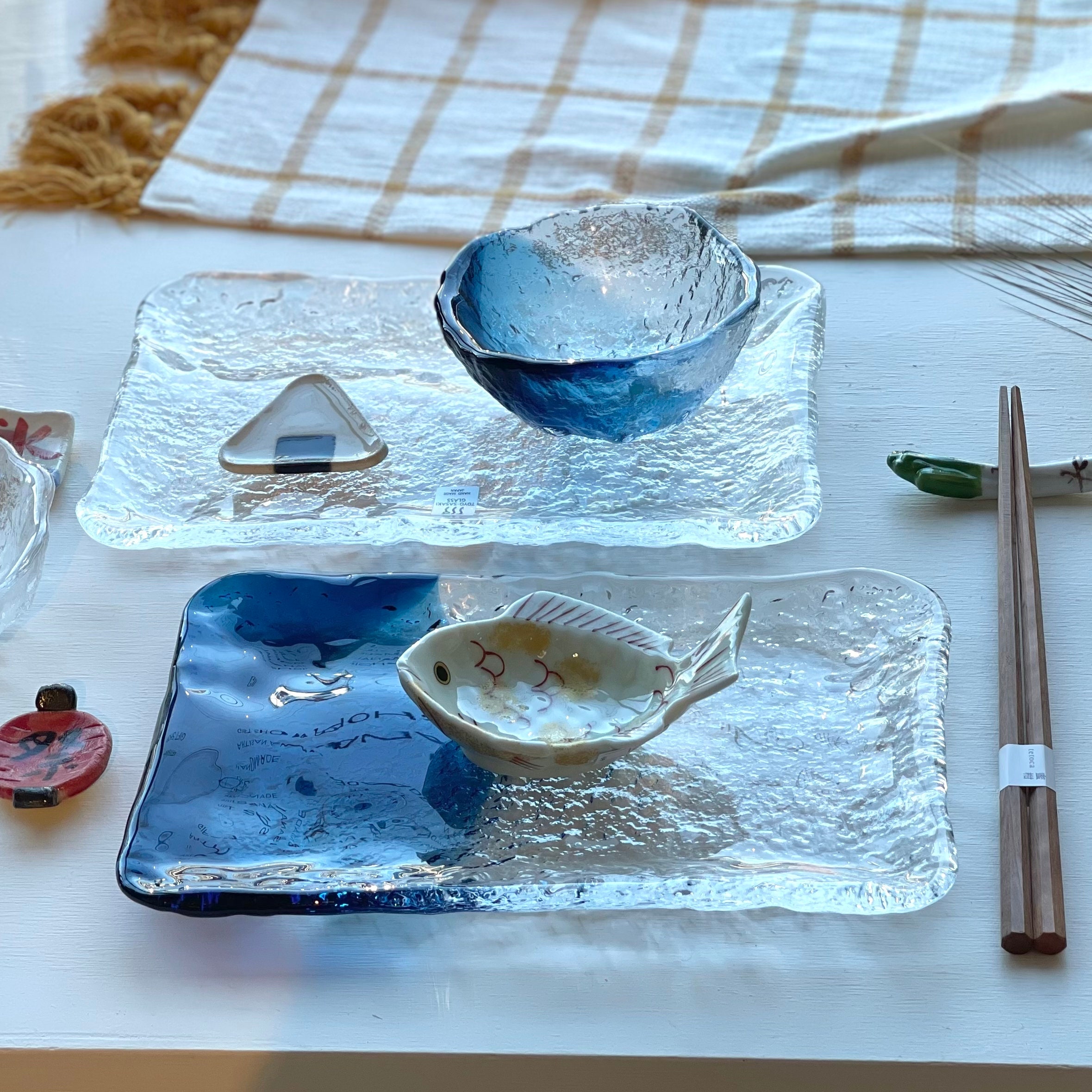 Beach Ware, Sushi Set 7x 4 Made With 2 Clays 