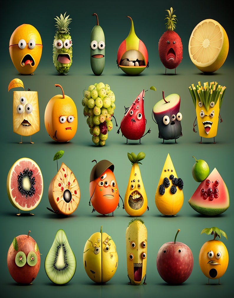 Fruits Wall Art Classroom Decor Playroom Wall Decor Kids Etsy