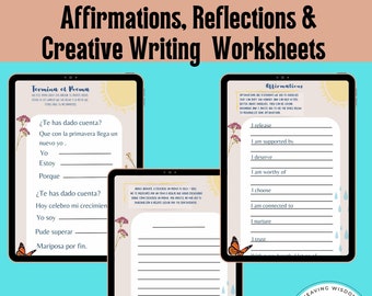 Reflection & Growth Worksheets - Bilingual