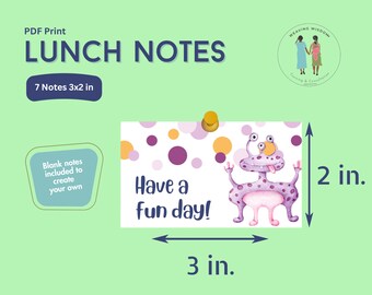 Spanish & English Lunch Notes (Monstrous)