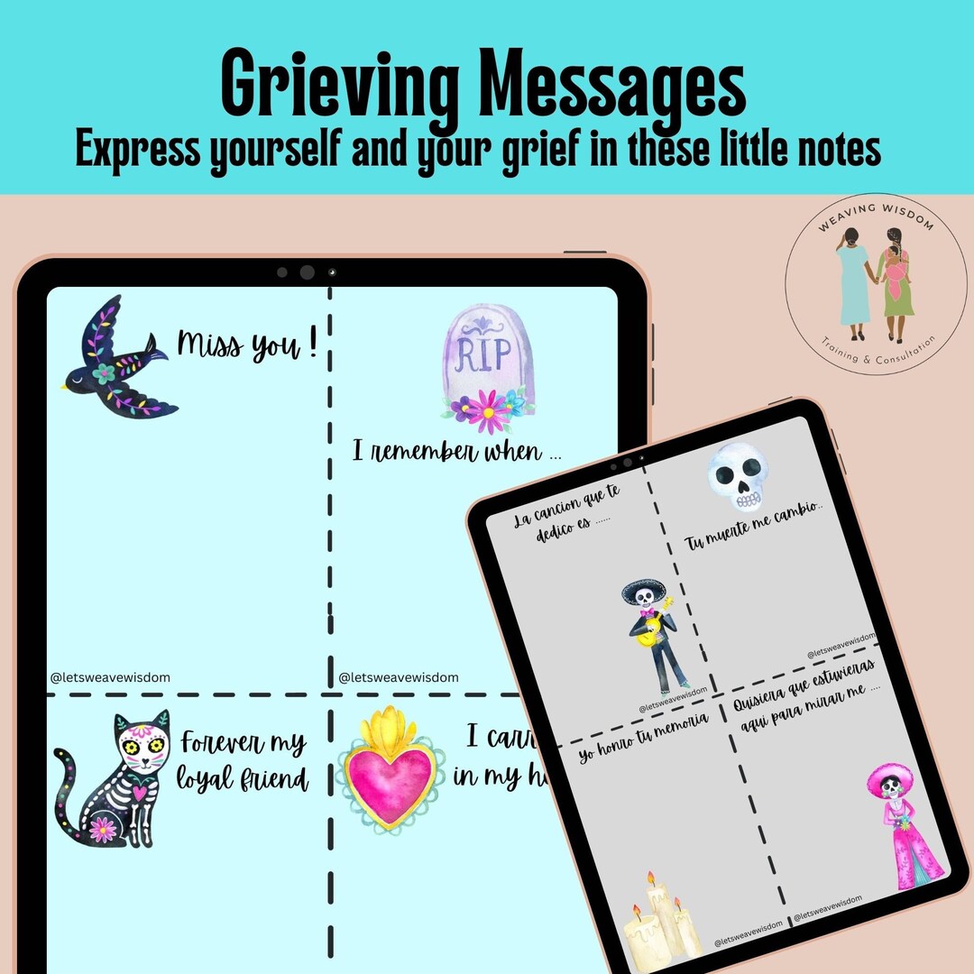 Grieving Card Notes Grief Notes, Grief Message, Death, Dia De Los Muertos, Grief Therapy ...