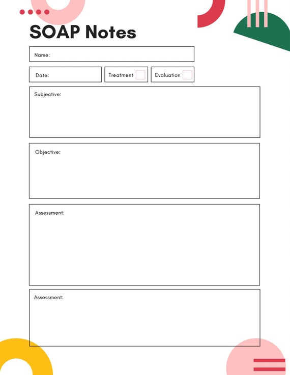 SLP SOAP Notes Template Etsy SLP SOAP Notes Template Etsy