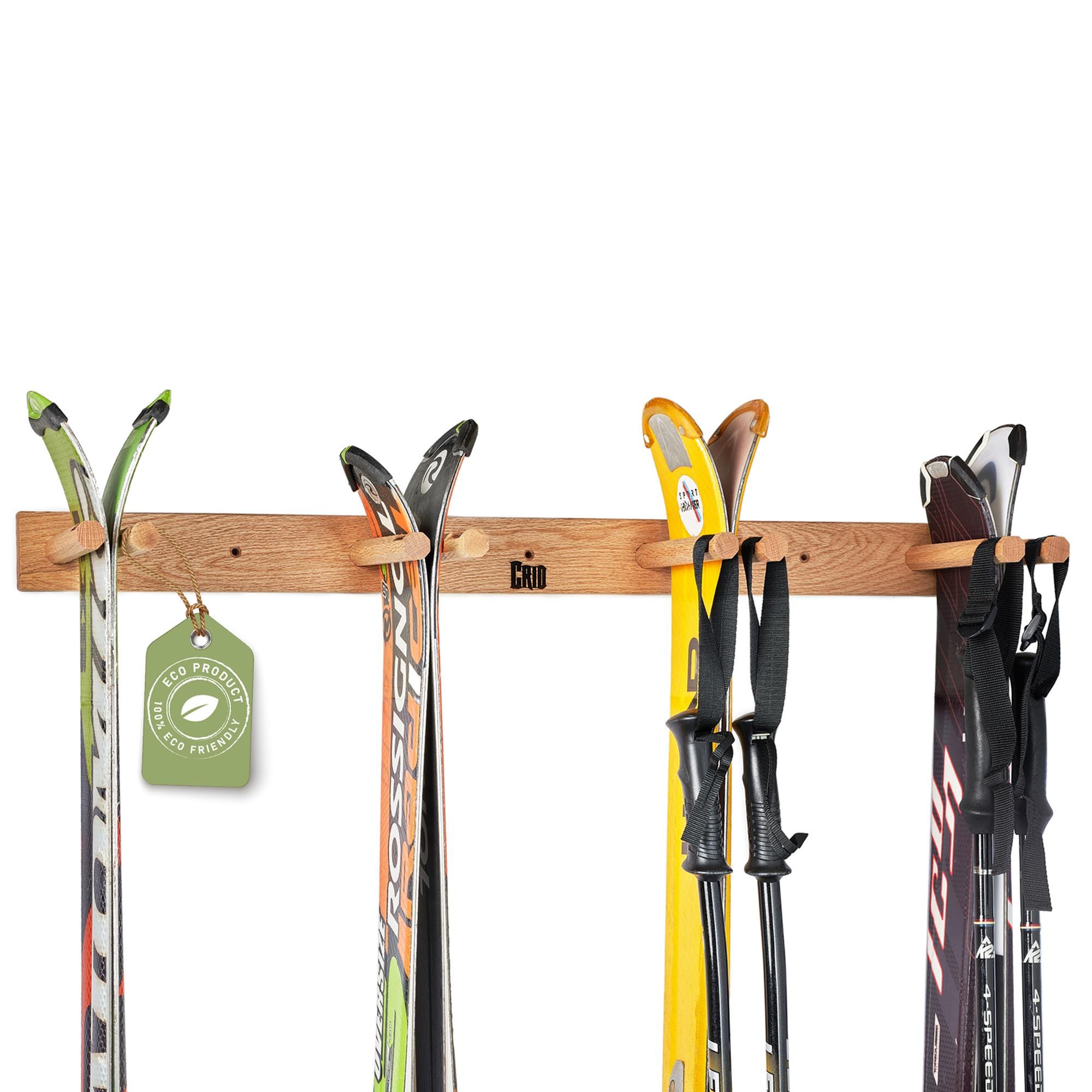 Portasci Da Parete Per Sci E Snowboard - Supporto Salvaspazio Per Garage, Fino A 4 Paia Di Sci O 2 Snowboard (Set Da 2) - 2