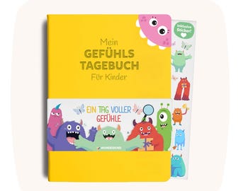 Journal des émotions Wunderkind pour enfants de 6 à 12 ans | Journal pour filles et garçons | Livre des émotions pour enfants | Pour un bien-être optimal | Journal de gratitude