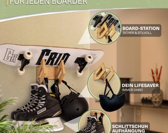 Support Bambou Universel Skate Long Snowboard Kit Montage Support Mural Bambou Pour Skate, Longboard, Snowboard - Universel, Kit Montage Inclus