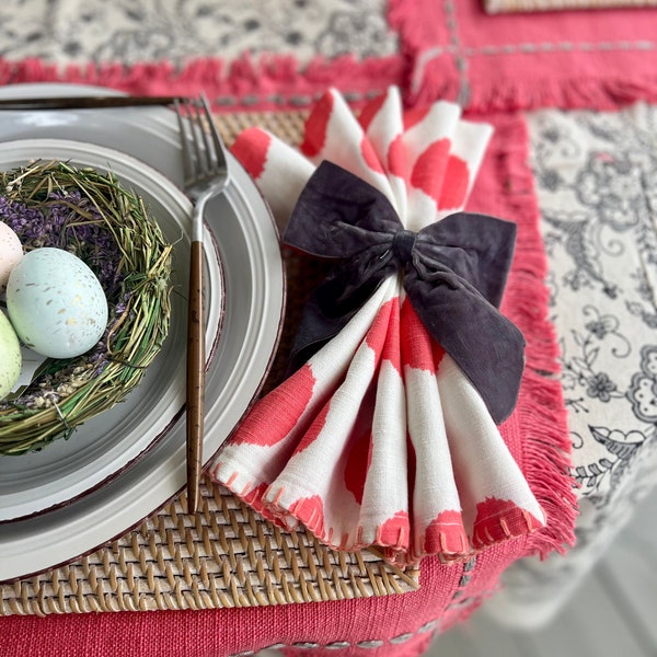 Velvet Bow Napkin Ring (Set of 4) - Gifts for Her - Gifts for Girlfriend - Gift for Mom - TikTok Trend - Spring Table Decor