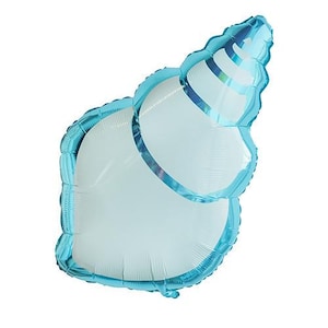 Seashell Balloon, 1ct | Under the Sea Party Balloon, Mylar Balloon, Mermaid Balloons, Ocean Theme Party Decorations, Sea Balloons