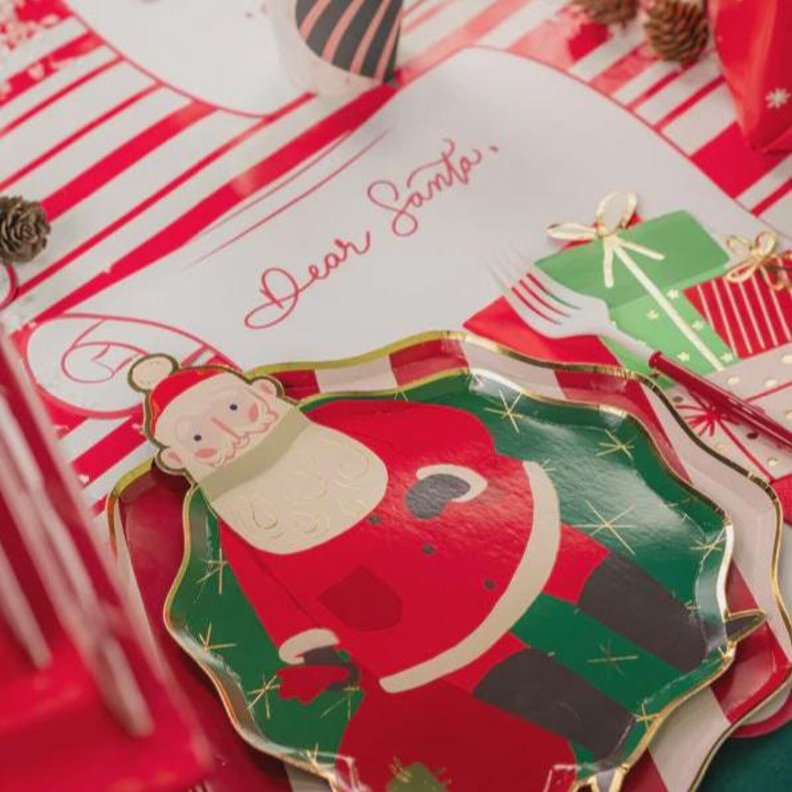 Dear Santa Christmas Paper Placemats Scroll Shape (set of 12) Etsy — free download