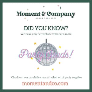 Moment and Co Party Decor